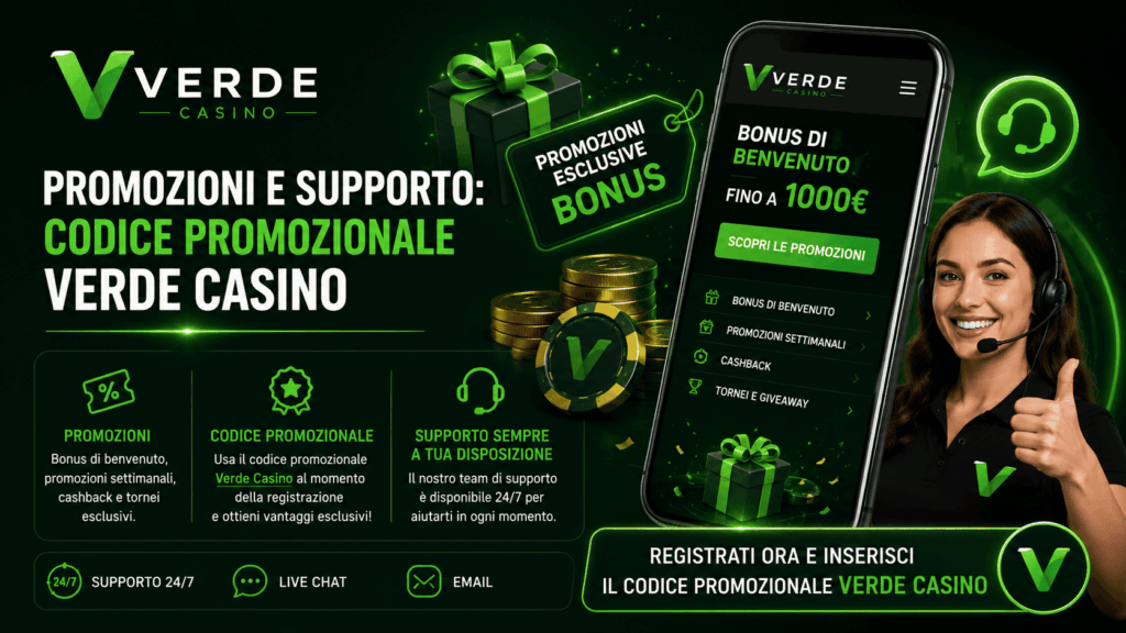 Promozioni e supporto codice promozionale Verde casino